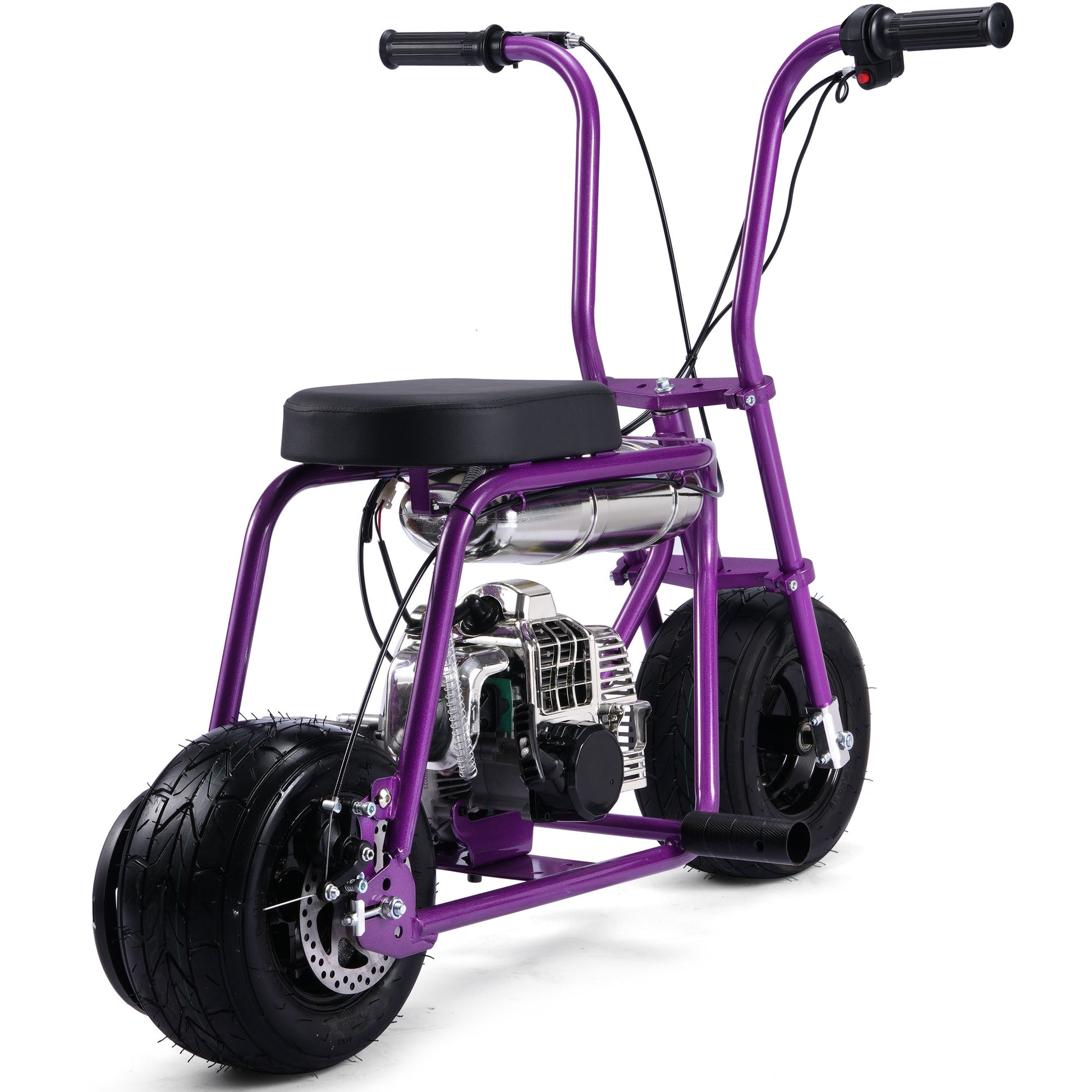 MotoTec Wild Rover 49cc 2-Stroke Kids Gas Mini Bike Purple - view 3