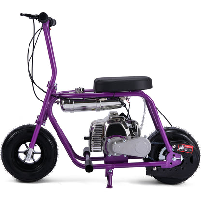 MotoTec Wild Rover 49cc 2-Stroke Kids Gas Mini Bike Purple - view 5