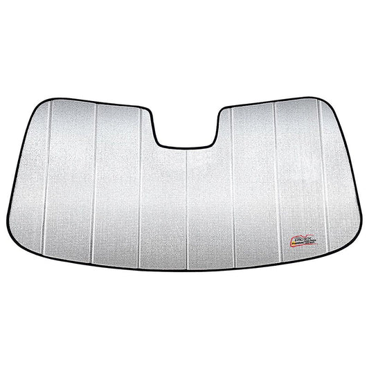 Premium Folding Sun Shade unfolded on a white background