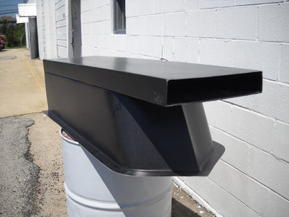Windshield Snorkel Fiberglass Scoop Base Piece; 17" W X 52" L X 10 1/2" Tall (16' W At Top - 17" W At Base) - Glasstek GS045